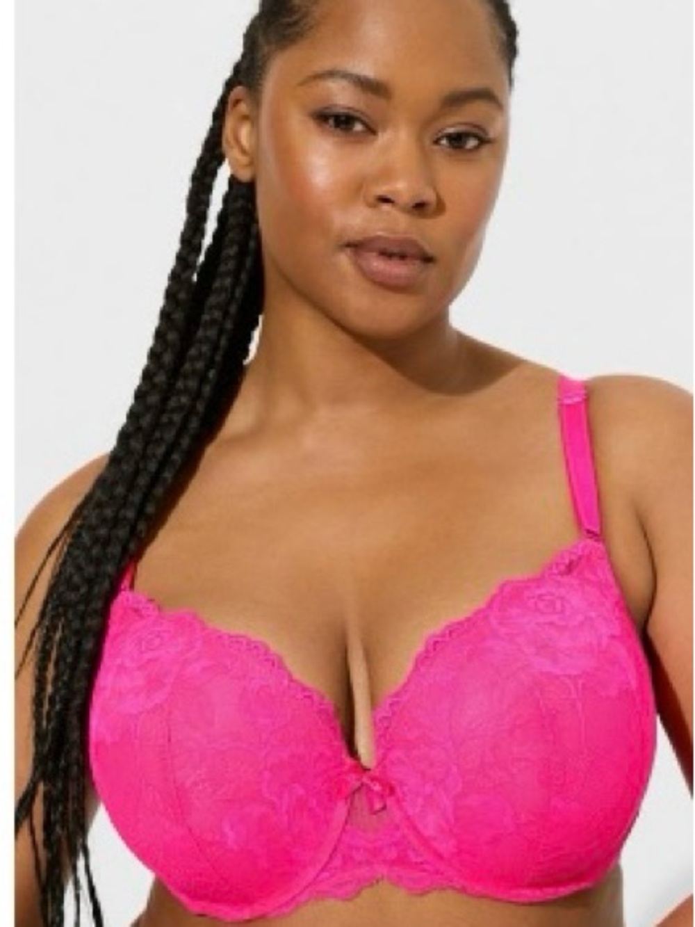 torrid Hot Pink Lace Underwire Bra